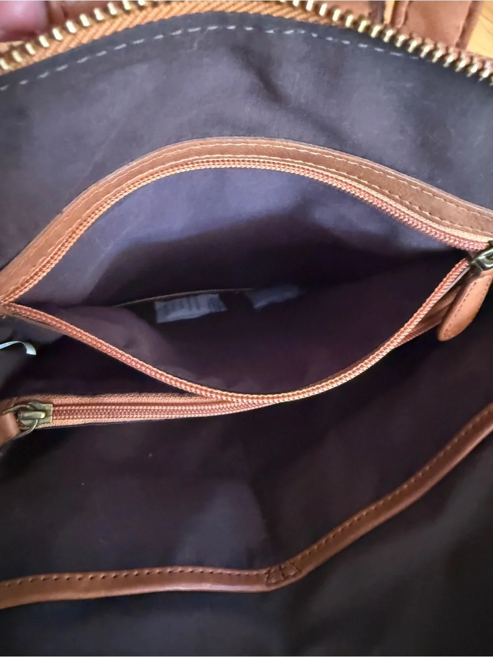 NWT Oak & Tan Genuine Leather Backpack Cognac Brown